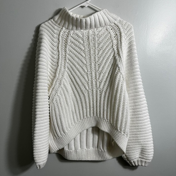 Free People Sweatheart Mock Neck Cable Knit Sweater - Picture 2 of 6